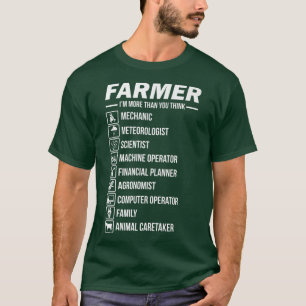 T-shirt Fermier Agricole Tracteur agricole biologique
