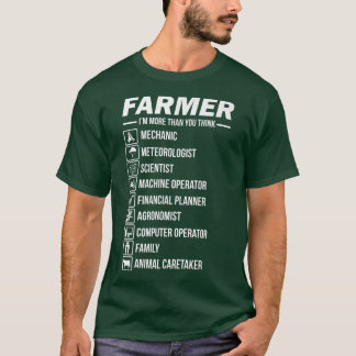 T-shirt Fermier Agricole Tracteur agricole biologique