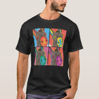 Fermier âne ferme animal pop art âne