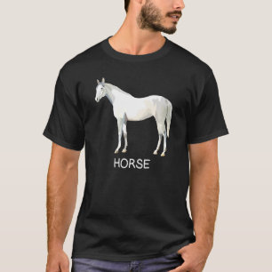 T-shirt Fermier Blanc Horse ferme animal