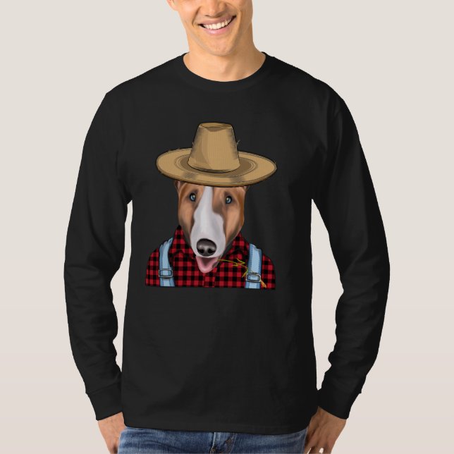 T-shirt Fermier Bull Terrier Fermier Chien (Devant)