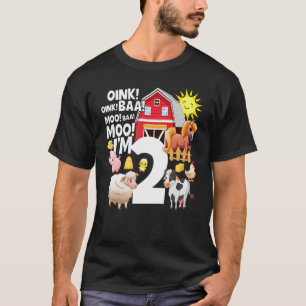 T-shirt Fermier de 2 ans Deux fermes Thème 2ème Anniversai