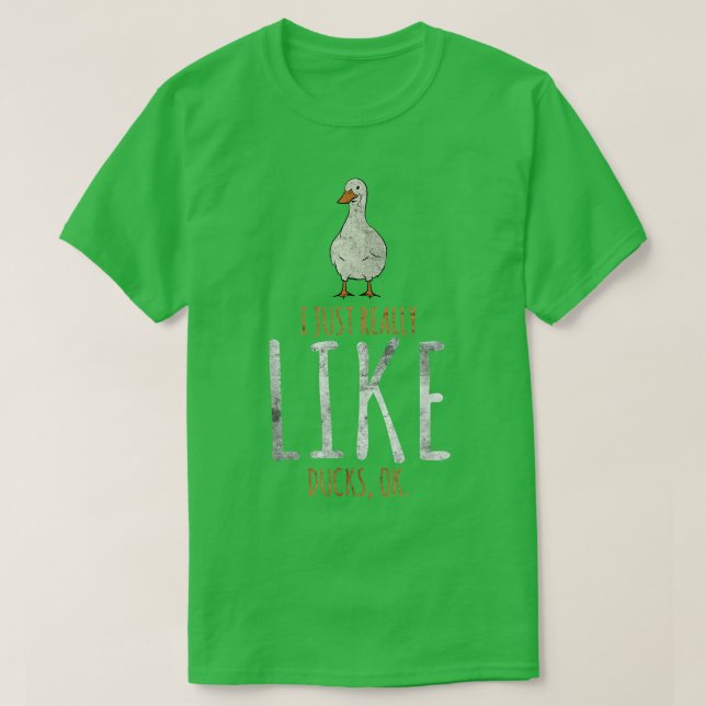 T-shirt Fermier De Canards J'Aime Vraiment Les Canards (Design devant)