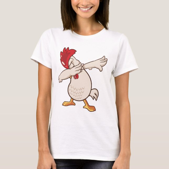 T-shirt Fermier de Dabbing de poulet Danse Dab (Devant)