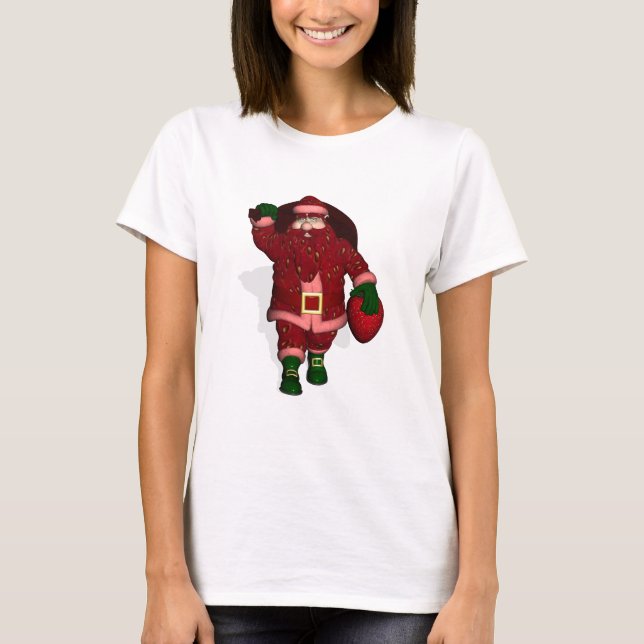 T-shirt Fermier de fraises du Père Noël (Devant)