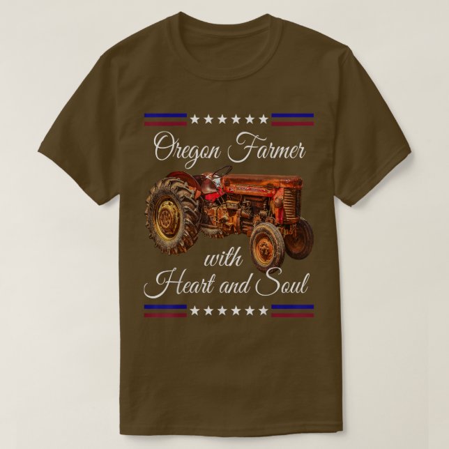 T-shirt Fermier de l'Oregon Rétro (Design devant)