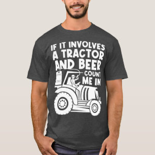 T-shirt Fermier de tracteur de bière