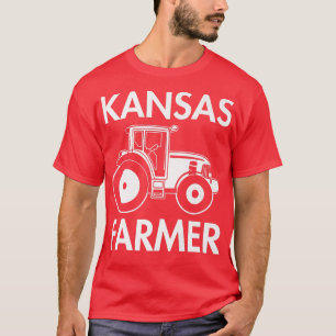 T-shirt Fermier du Kansas Vintage Hommes Tracteur Ferme Al