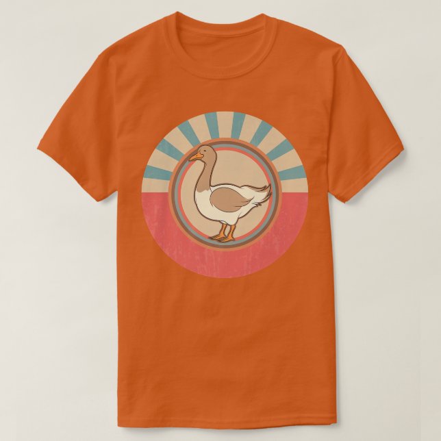 T-shirt Fermier Oiseau Amoureux Ferme Animale Retro Oie (Design devant)
