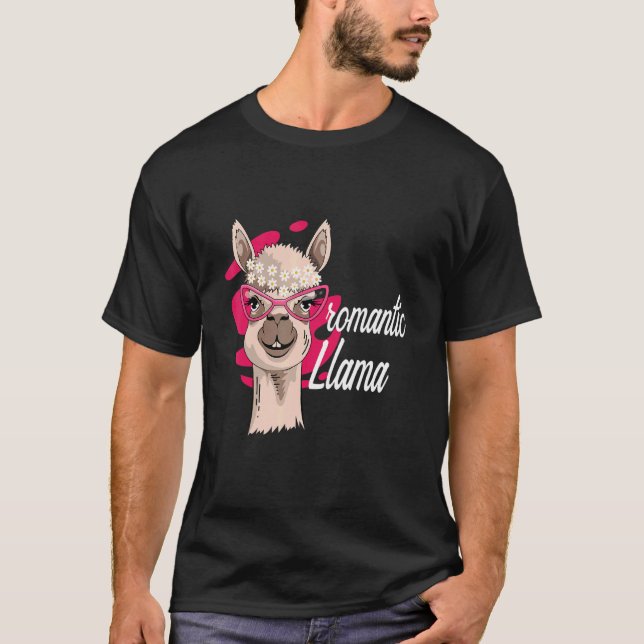T-shirt Fermier romantique Lama (Devant)