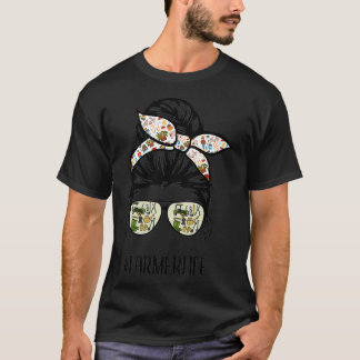 T-shirt fermier vie chaotique pain lunettes de cheveux fer