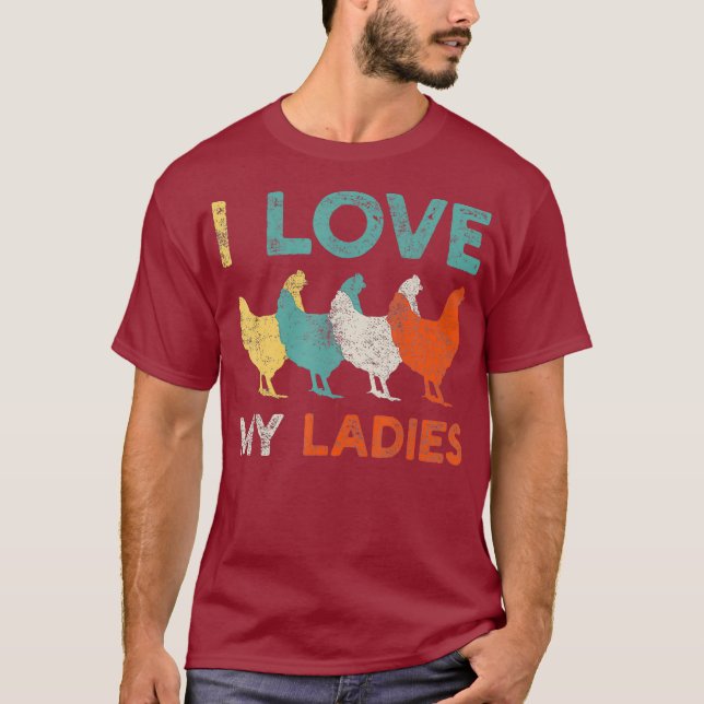 T-shirt Fermière de poulets Retro (Devant)