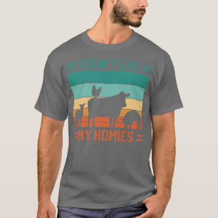 T-shirt Fermiers Animaux Rétro Végétariens Végétariens V