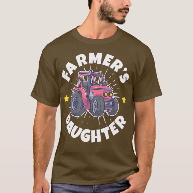 T-shirt Fermiers Fille Fermier Tracteur (Devant)