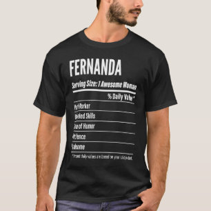 T-shirt Fernanda Faits nutritionnels Servi Taille Calories