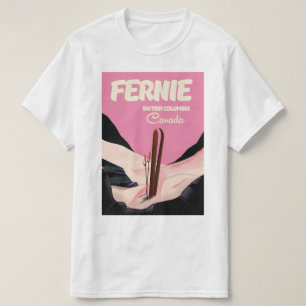 T-shirt Fernie Colombie-Britannique Affiche de ski