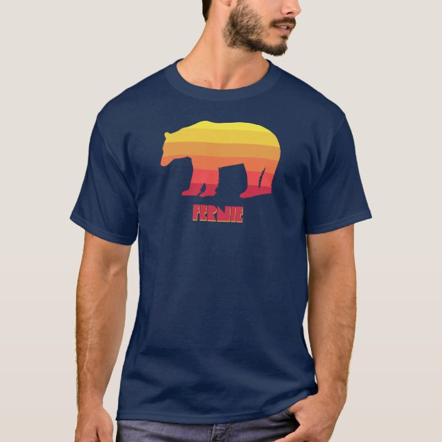 T-shirt Fernie Colombie-Britannique Ours arc-en-ciel (Devant)