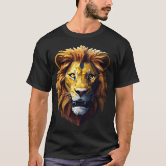 T-shirt Ferocious Reverie : 4D Réaliste Lion Art Tee Homme