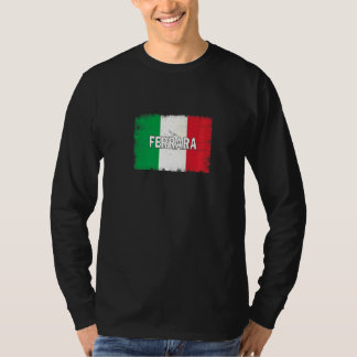 T-shirt Ferrara Italie Ville avec drapeau italien