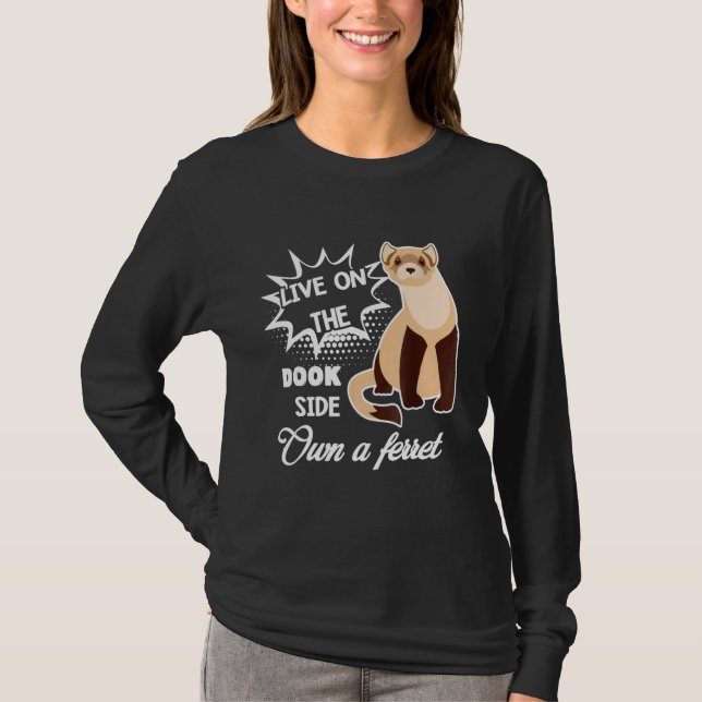 T-shirt Ferre Vit Sur Le Ferret (Devant)