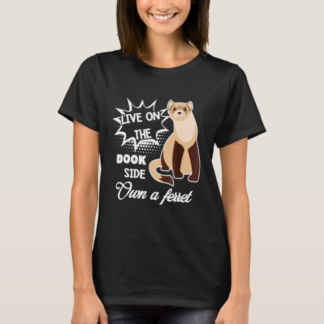 T-shirt Ferre Vit Sur Le Ferret (Devant)