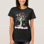 T-shirt Ferret Christmas On Winter Tree Ferret Lover Pajam<br><div class="desc">Ferret Christmas On Winter Tree Ferret Lover Pajamas</div>