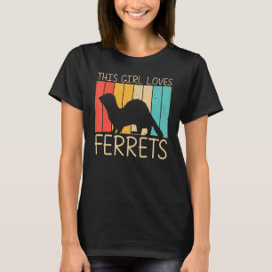T-shirt Ferret cool Pour Filles Femmes Ferret Animal 1