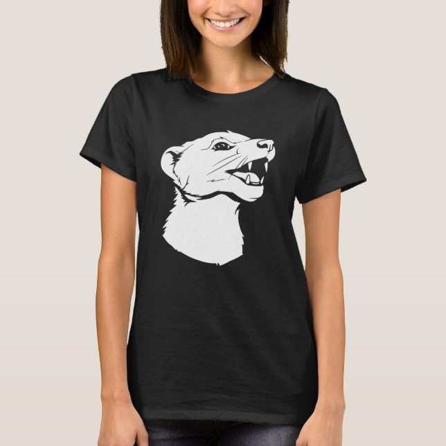 T-shirt Ferret Cute  Weasel Furry Animal Ferret (Devant)