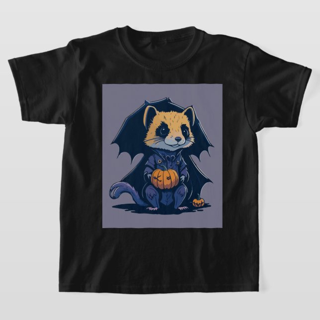 T-shirt Ferret Halloween (Poser)