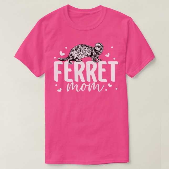 T-shirt Ferret lover Ferret Maman (Design devant)