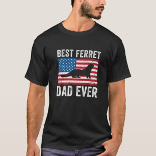 T-shirt Ferret Papa American Flag Funny Ferret Lover Propr