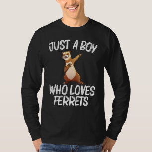 T-shirt Ferret Pour Garçons Enfants Ferret Ferrets Dabing
