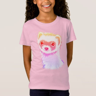 T-Shirt Ferret Sassy En Arc-En-Ciel Fille