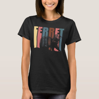 T-shirt Ferret Weasel Silhouette Zoo Animal Marten Musteli
