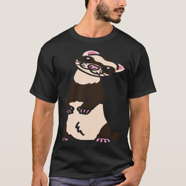 T-shirt Ferret Whisperer European Polecat Wildlife Animal  (Devant)