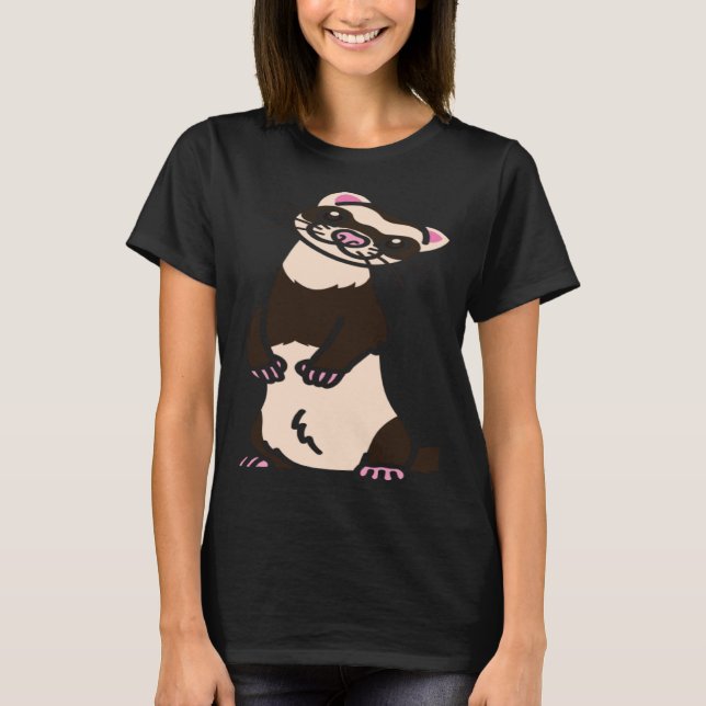 T-shirt Ferret Whisperer European Polecat Wildlife Animal  (Devant)