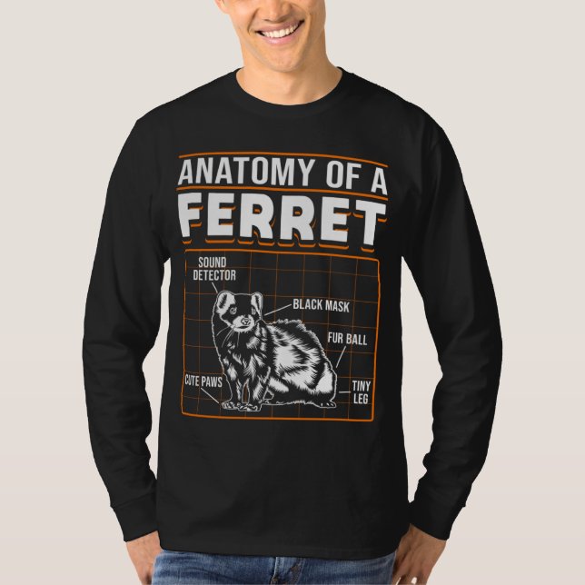 T-shirt Ferrets Anatomy Of A Ferret (Devant)