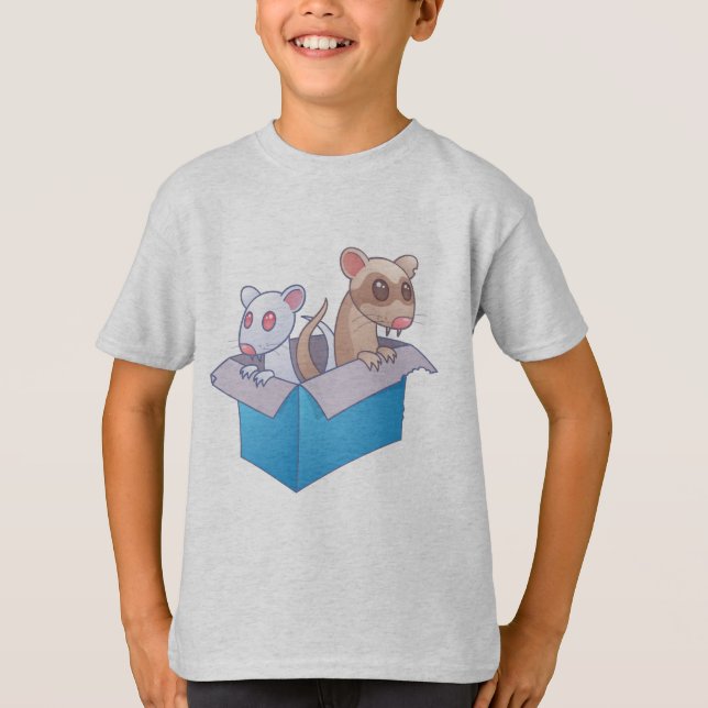T-shirt Ferrets dans une boîte (Devant)