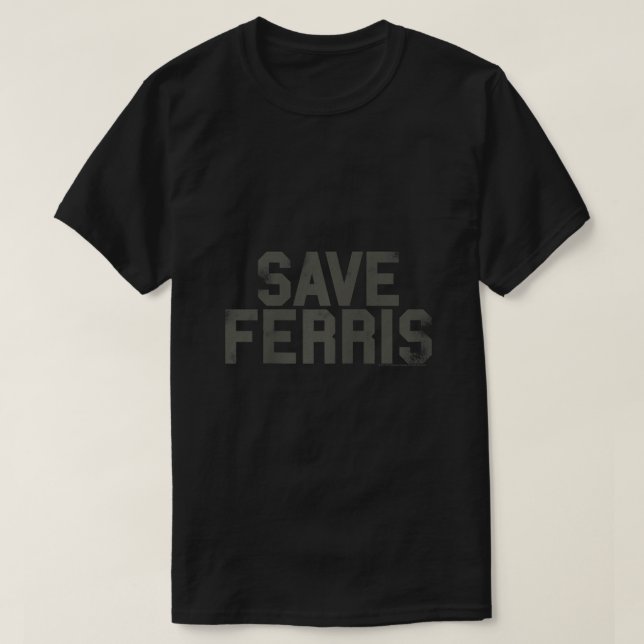 T-shirt Ferris Buellers Day Off Save Ferris Raglan Basebal (Design devant)