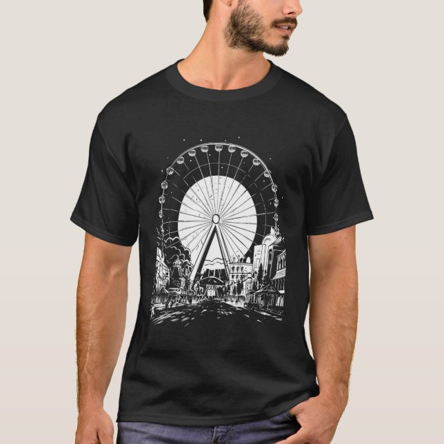 T-shirt Ferris Wheel Carnival Festival Comté Fair Amuseme (Devant)