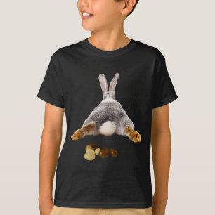 T-shirt fesses de lapin de Pâques queue drôle caca jelly b