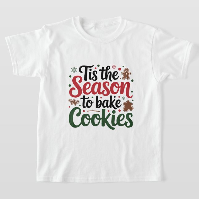 T-shirt Festif biscuits cuisson saison unisex enfants (Poser)