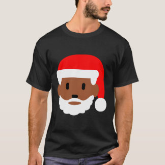 T-shirt Festif Black Joyeux Noël Père Noël Visage