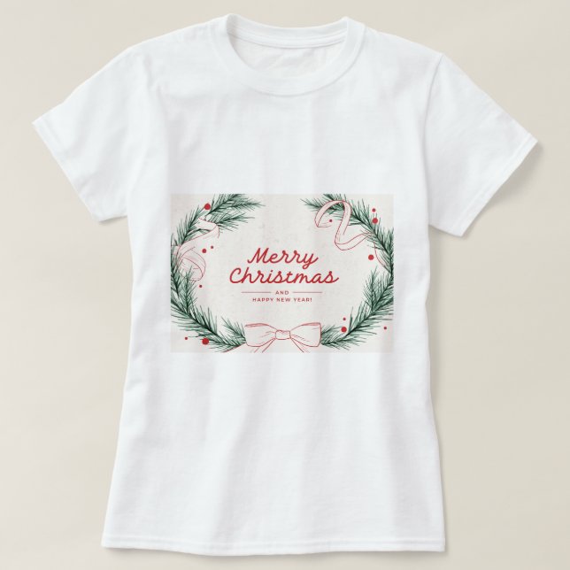 t-shirt festif de noël meri (Design devant)