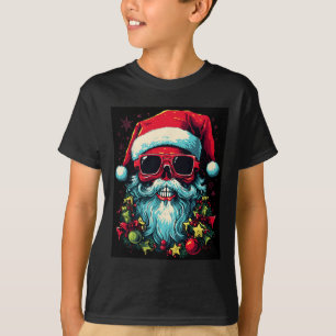 T-shirt Festif Edge Edgy Crâne de Noël Design graphique