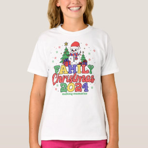 T-shirt Festif Noël de la famille Snowman