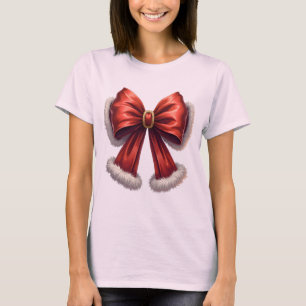 T-shirt Festif Noël Red Bow
