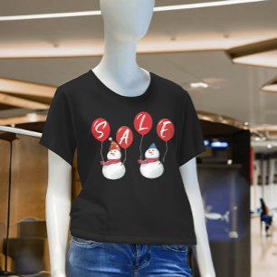 T-shirt Festif Snowman Red VENTE Promo de magasin de vacan