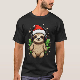 T-shirt Festiva d'hiver Edm Festiva Fête de Noël Sloth