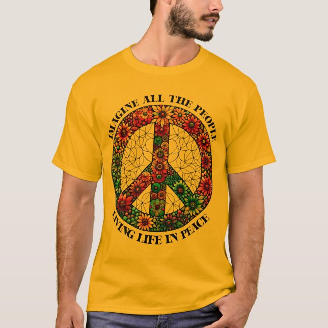 T-shirt Festival BoHo Imaginez tout le peuple (Devant)